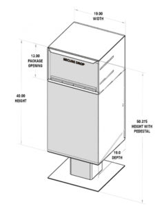 Deposit Vault with Pedestal DVCS0030 Dimensions